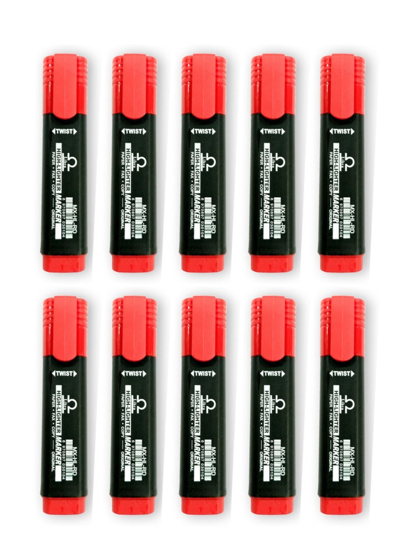 Libra highlighter RED (10 Pcs Per box) - Image 1