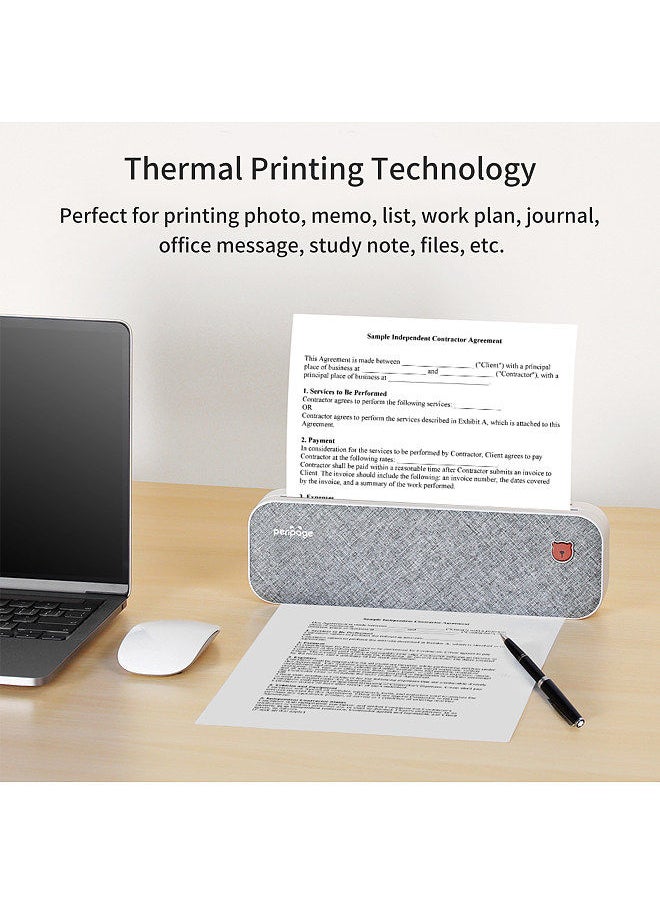 PeriPage - 2 Rolls Thermal Paper Compatible withA40 Thermal Printer 10-15 Image Long-lasting Perfect for Photo Picture Receipt Memo PDF File Webpage Printing Instant Photo Printer 210x30mm 7.45m/24.4ft - Image 1