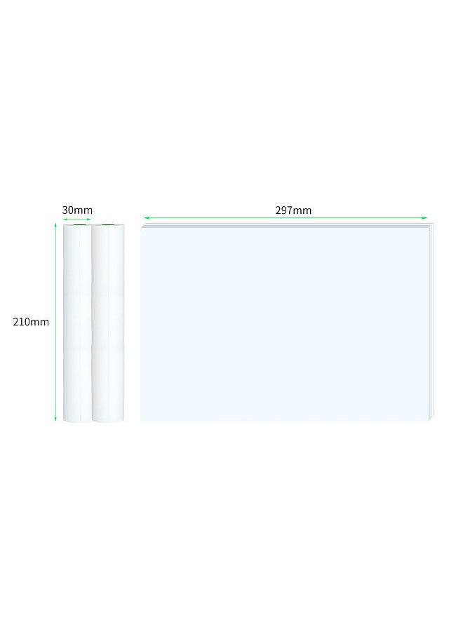 PeriPage - 2 Rolls Thermal Paper Compatible withA40 Thermal Printer 10-15 Image Long-lasting Perfect for Photo Picture Receipt Memo PDF File Webpage Printing Instant Photo Printer 210x30mm 7.45m/24.4ft - Image 1