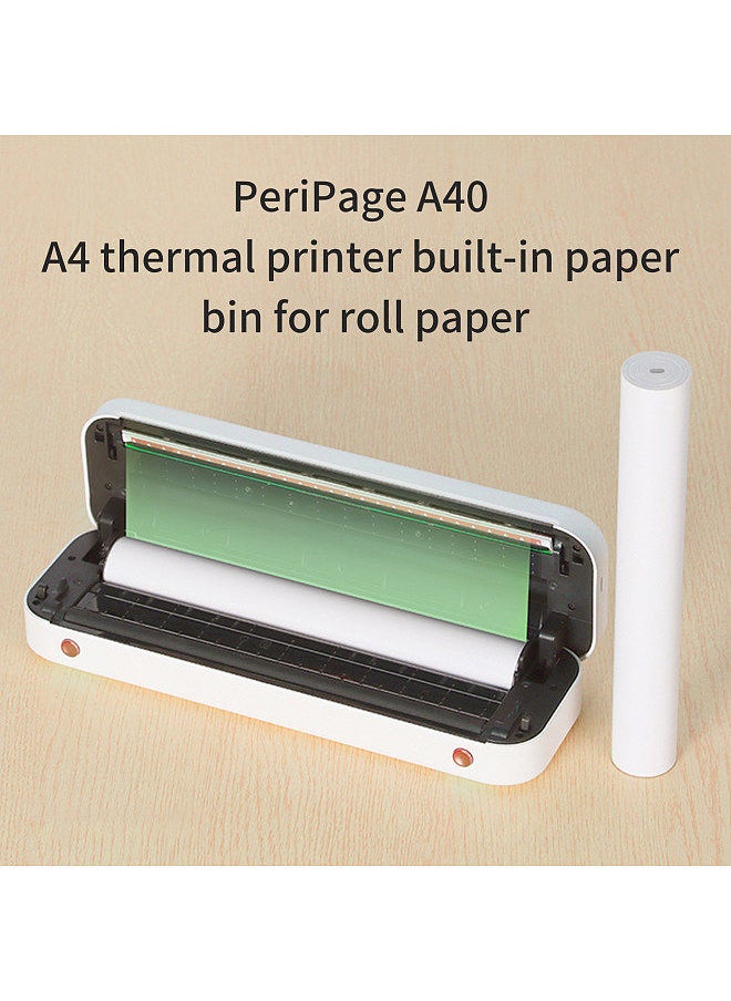PeriPage - 2 Rolls Thermal Paper Compatible withA40 Thermal Printer 10-15 Image Long-lasting Perfect for Photo Picture Receipt Memo PDF File Webpage Printing Instant Photo Printer 210x30mm 7.45m/24.4ft - Image 1