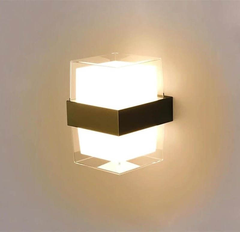 LIODOR 10W Up & Down Wall Lamp for Outdoor | Warm White Wallchiere Light | PC Body | Waterproof Exterior Wall Mount Light for Balcony, Garden, Entrance (1 Unit) - Image 1