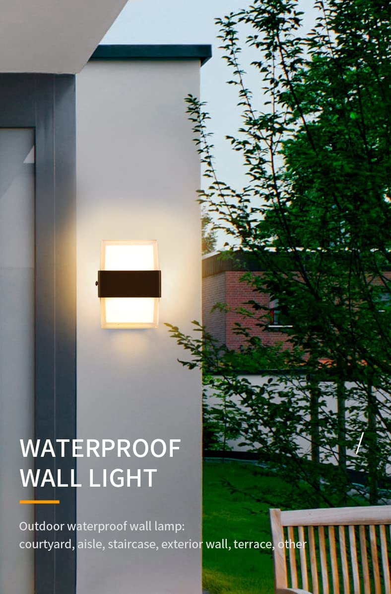 LIODOR 10W Up & Down Wall Lamp for Outdoor | Warm White Wallchiere Light | PC Body | Waterproof Exterior Wall Mount Light for Balcony, Garden, Entrance (1 Unit) - Image 5