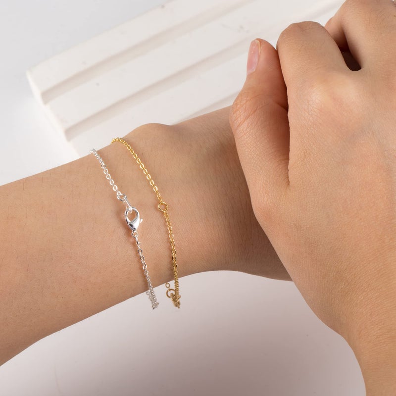 Ash's Choice Gold Necklace Extenders,14K Gold Chain Extenders with Lobster Clasp, Durable Plated Solid Brass Necklace Bracelet Anklet Extension Chains(2 4 6 Inches, 3PCS) - Image 4