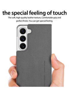 araree Mustang Diary Galaxy S23 Ultra, Designed for Samsung Galaxy S23, Premium PU Leather Flip Folio Cover with Card Slot, Shockproof PC Interior Case, Compatible with Galaxy S23 Ultra - Charcoal Gray  - Image 3