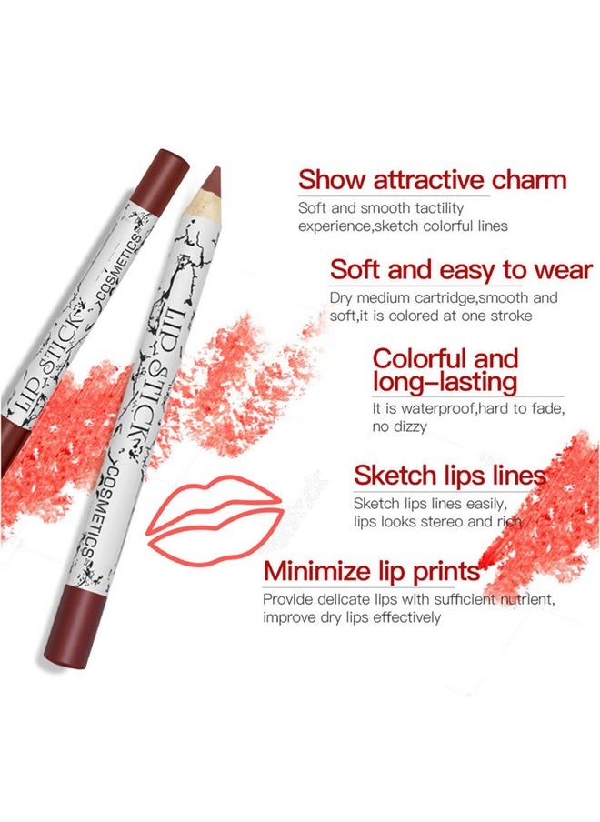 yuyte Matte Lip Liner Pencil Professional Long Lasting Lip Liner Pencil Waterproof Lip Liners Pack Of 12  - Image 3