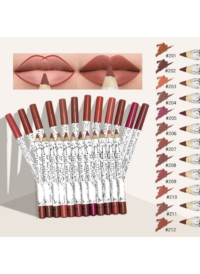 yuyte Matte Lip Liner Pencil Professional Long Lasting Lip Liner Pencil Waterproof Lip Liners Pack Of 12  - Image 5