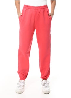 Andora Elastic Waist Fleeced Pants_Hot Pink  - Image 1