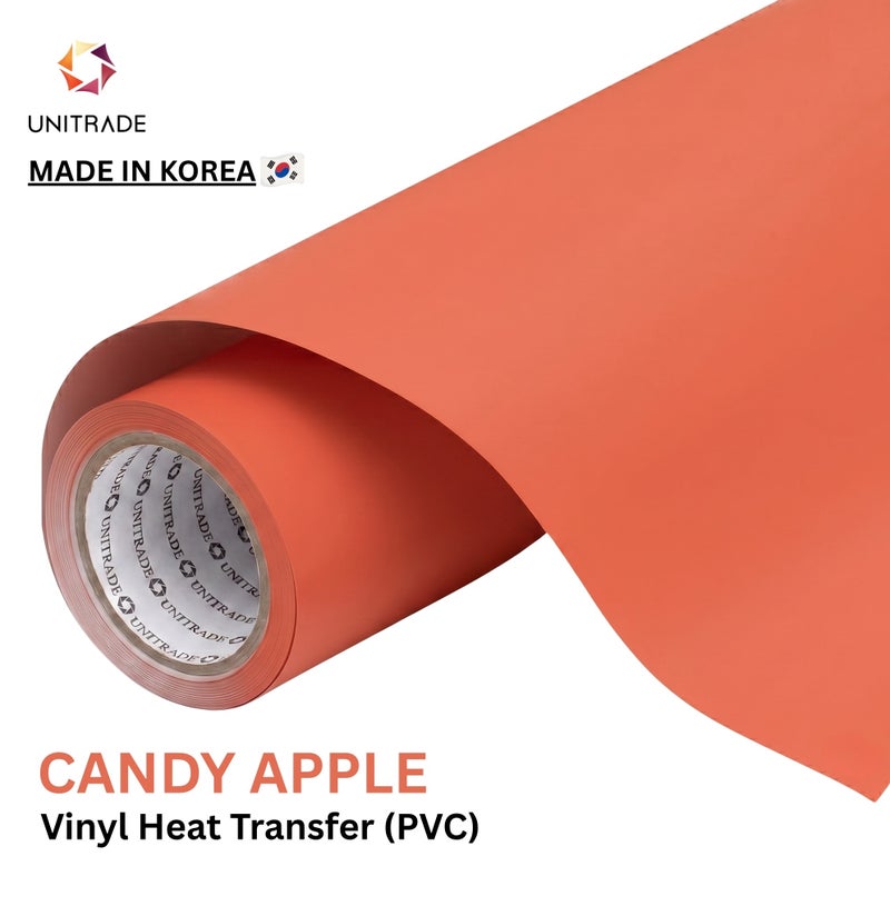 UNITRADE® Easy Cut (PVC) Candy apple Heat Transfer Vinyl Roll / Compatible with Cricut, Silhouette, Professional Cutters / CPSIA Certified / Made in Korea - Image 1