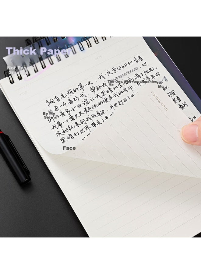 Masmarcu M&g Flip-up 32k Notebook, Stylish Learning Error Correction Draft English Spiral-bound Loose-leaf Journal, Portable Universe Starry Sky, 1 Random Book Xq0305 - Image 2