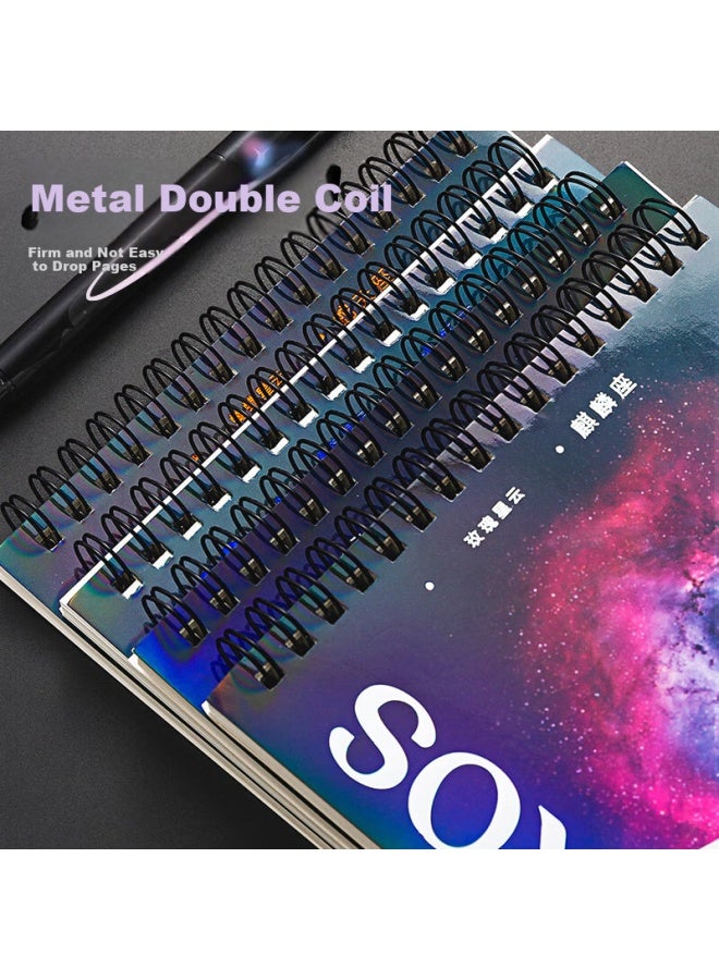 Masmarcu M&g Flip-up 32k Notebook, Stylish Learning Error Correction Draft English Spiral-bound Loose-leaf Journal, Portable Universe Starry Sky, 1 Random Book Xq0305 - Image 3