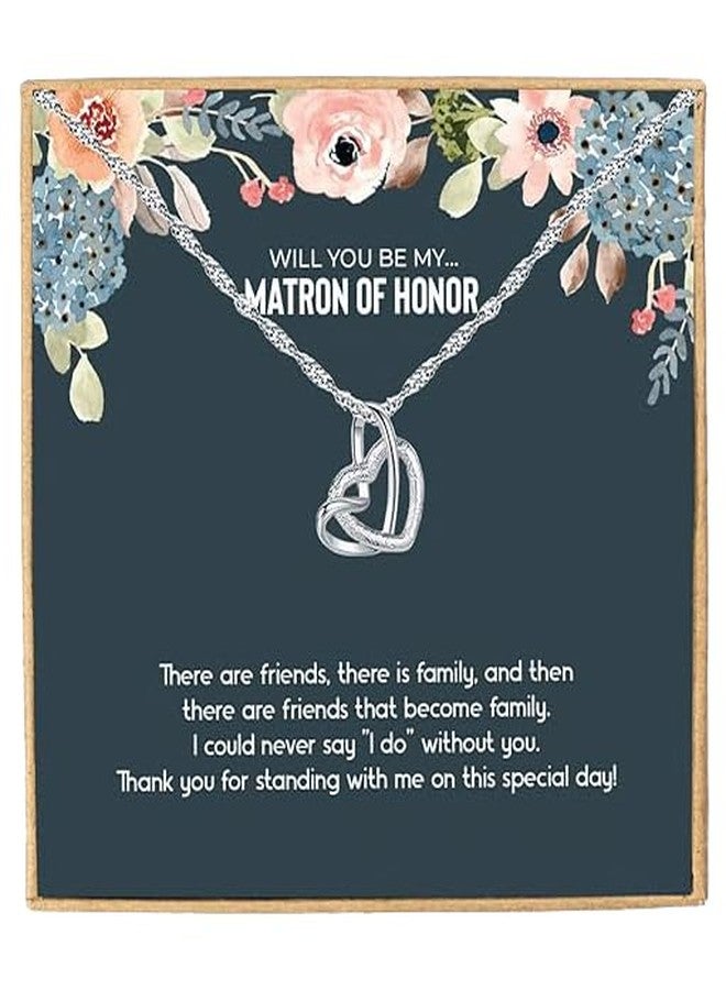 Mugart Matron of Honor Gift, MoH Necklace, Matron of Honor Proposal, Gift Box for Matron of Honor, Matron of Honor Necklace, Matron of Honor Card - Image 1