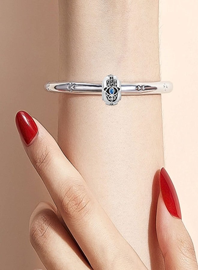 كون بيد خرزة كونبيد الزرقاء على شكل عين شريرة ويد همسة، متوافقة مع أساور وقلائد باندورا، هدية مجوهرات عيد ميلاد للنساء - Image 5