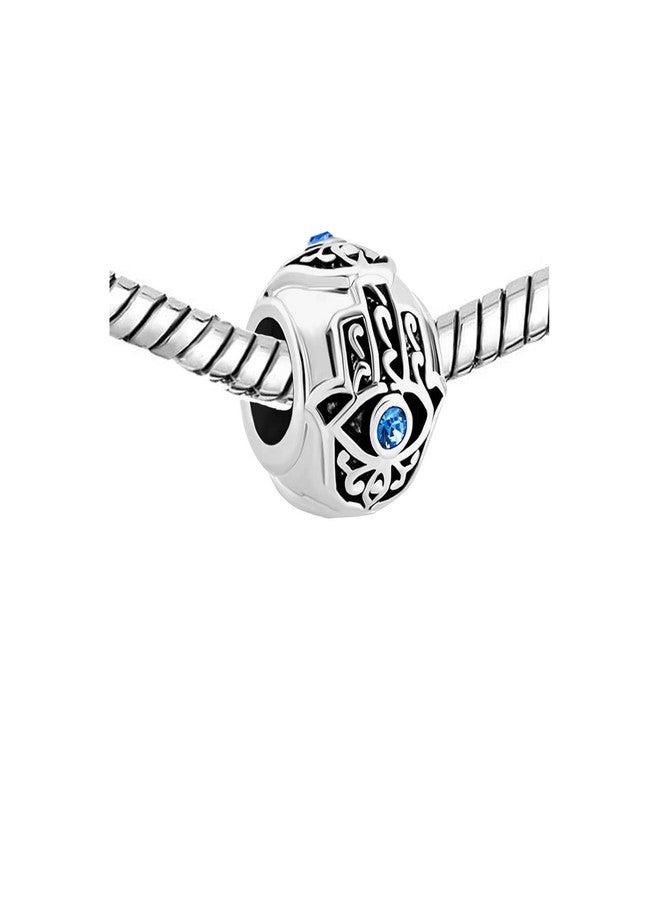 كون بيد خرزة كونبيد الزرقاء على شكل عين شريرة ويد همسة، متوافقة مع أساور وقلائد باندورا، هدية مجوهرات عيد ميلاد للنساء - Image 4