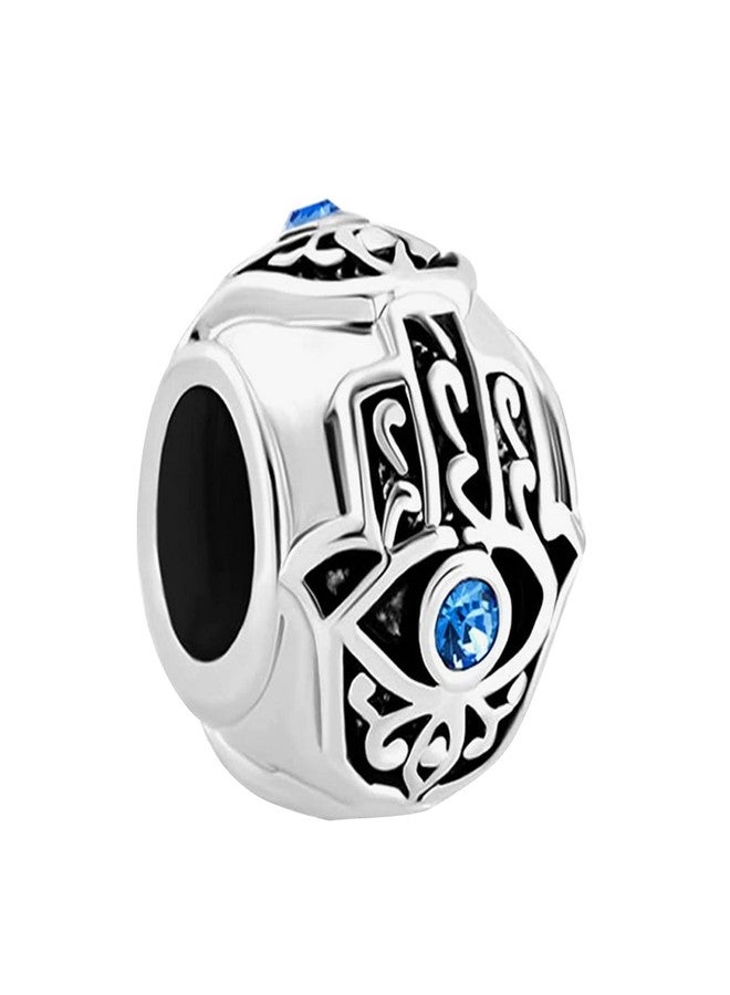 كون بيد خرزة كونبيد الزرقاء على شكل عين شريرة ويد همسة، متوافقة مع أساور وقلائد باندورا، هدية مجوهرات عيد ميلاد للنساء - Image 1