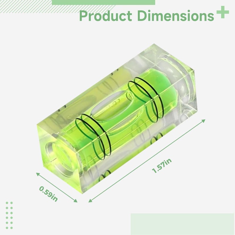 2 Pocket Bubble Levels, 1.6 in, Square, Accurate Precision, Yellow-Green, for Photo Frame, Convenient Installation - Image 3