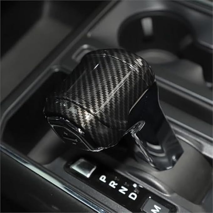 يونيتي تجهيز غطاء مقبض ناقل الحركة من ألياف الكربون ABS لفورد F150 20212023 استبدال داخلي متين، واقي ناقل التبديل بسهولة تركيب ملحقات الشاحنات - Image 2