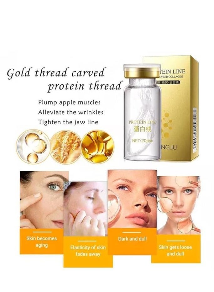 Generic Moxi Girls Golden Protein Peptide Repair Kit, 6-In-1 Hydrating, Firming, Nourishing, and Wrinkle-Reducing Set  - Image 3