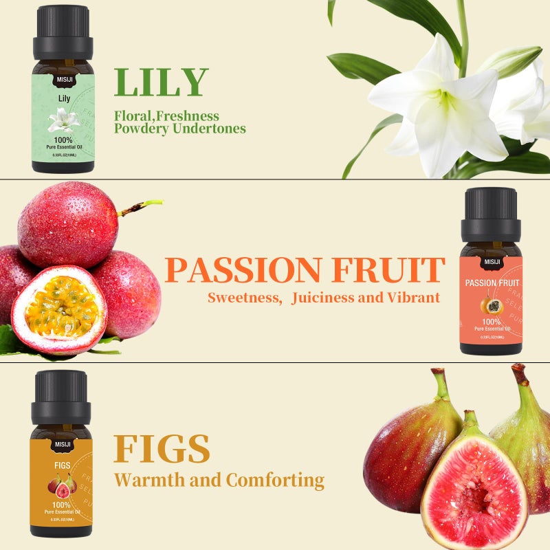 MISIJI Essential Oils Set-Essential Oils for Diffuser for Home,Diffuser Oils Scents for Aromatherapy,Laundry,Candle&Soap Making,Humidifiers 6 X 10ML - Image 4