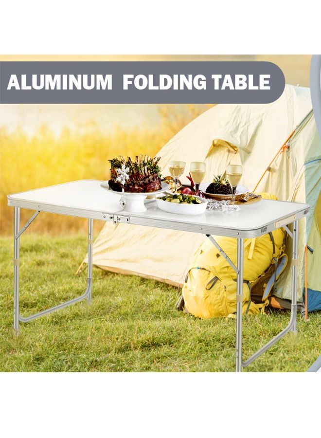 Yolu Folding Camping Table with Adjustable Height Legs, 120cm Lightweight Aluminum Table,  Indoor Outdoor Picnic Party Dining Camp BBQ Tables  - Image 4