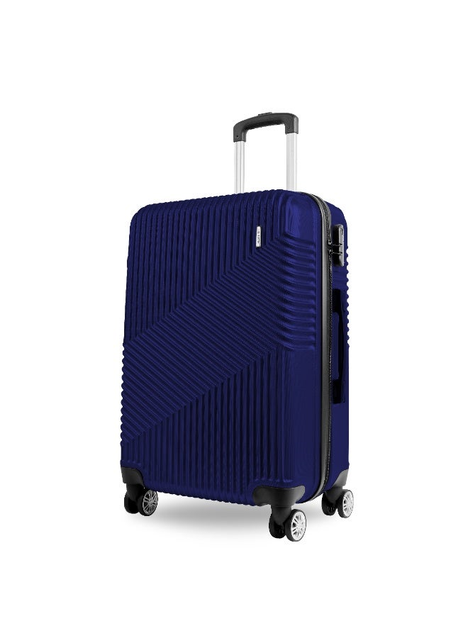 Reflection ABS Carry On Suitcase Airline Approved, Lightweight 24 Inch  Luggage- 360° Silent Wheels, ABS Hard Luggage Trolley, Spinner Wheels, Travel Luggage  (24-Inch , D.Blue) - Image 1