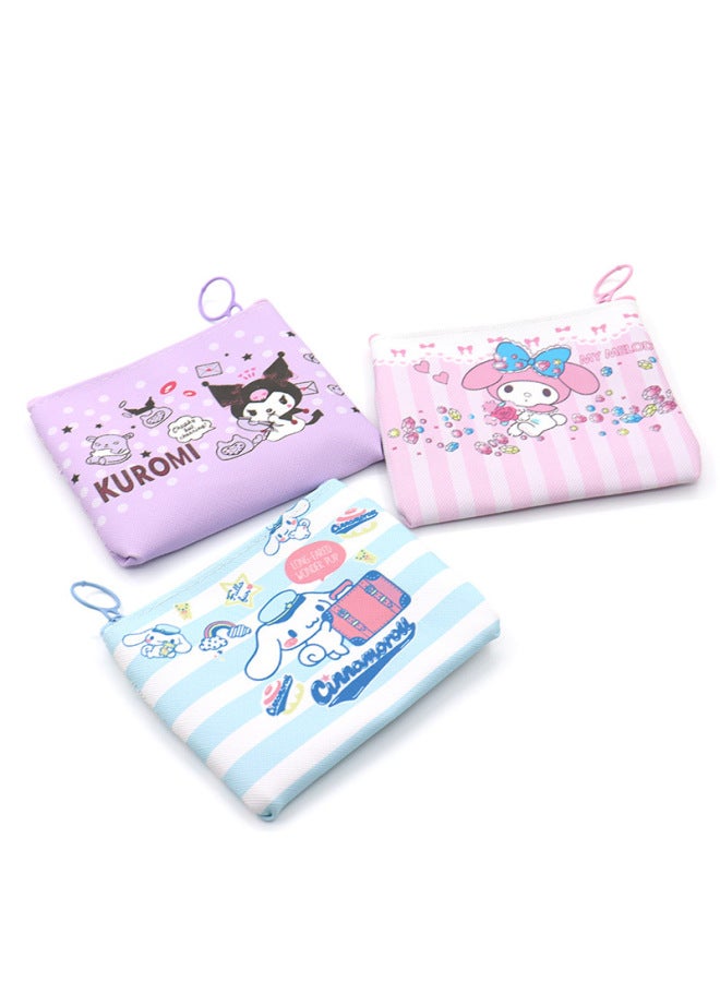 Three Lily Pu Leather Coin Purse Melody Kt Big Ear Small Dog Coin Wallet Doll Machine Hard Bag-Color:Blue Big Ear Dog - Image 2