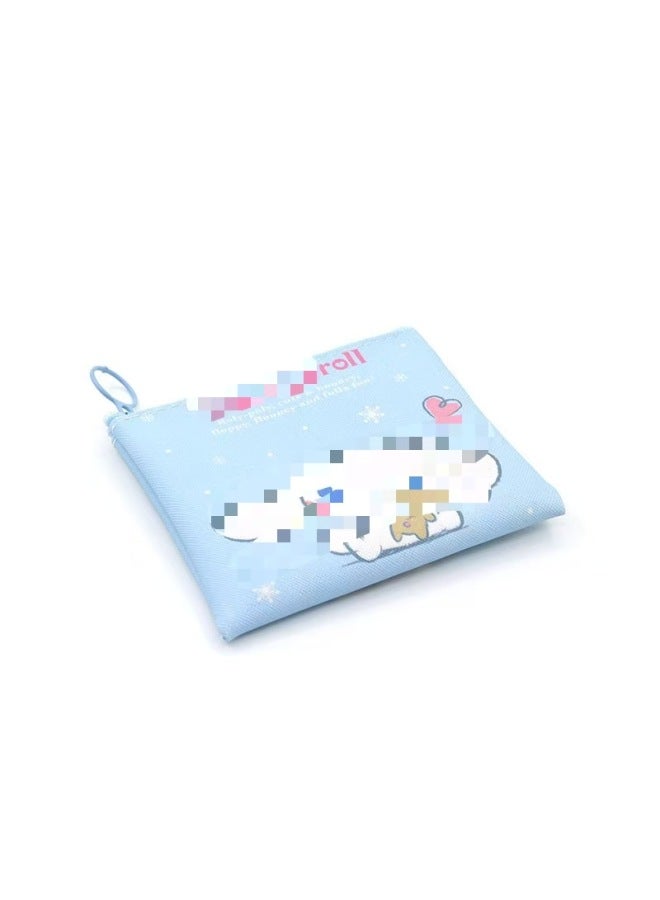 Three Lily Pu Leather Coin Purse Melody Kt Big Ear Small Dog Coin Wallet Doll Machine Hard Bag-Color:Blue Big Ear Dog - Image 1