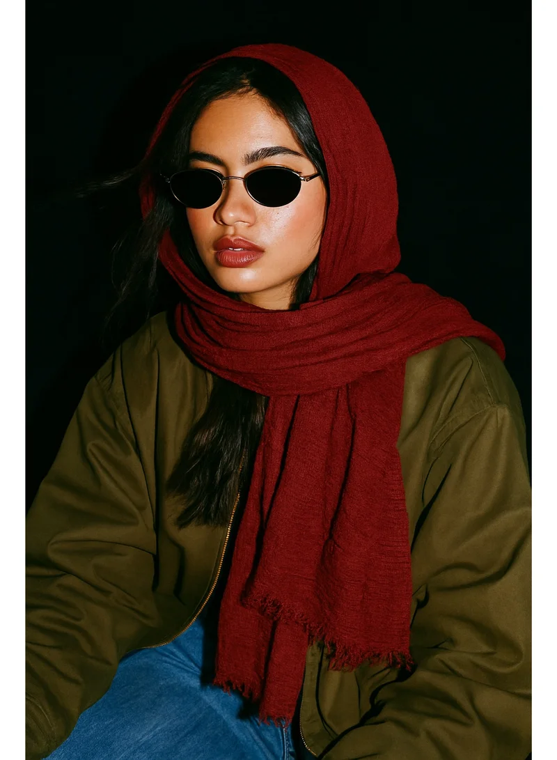 The Untitled Project Cherry - Crinkle Organic Cotton Scarf