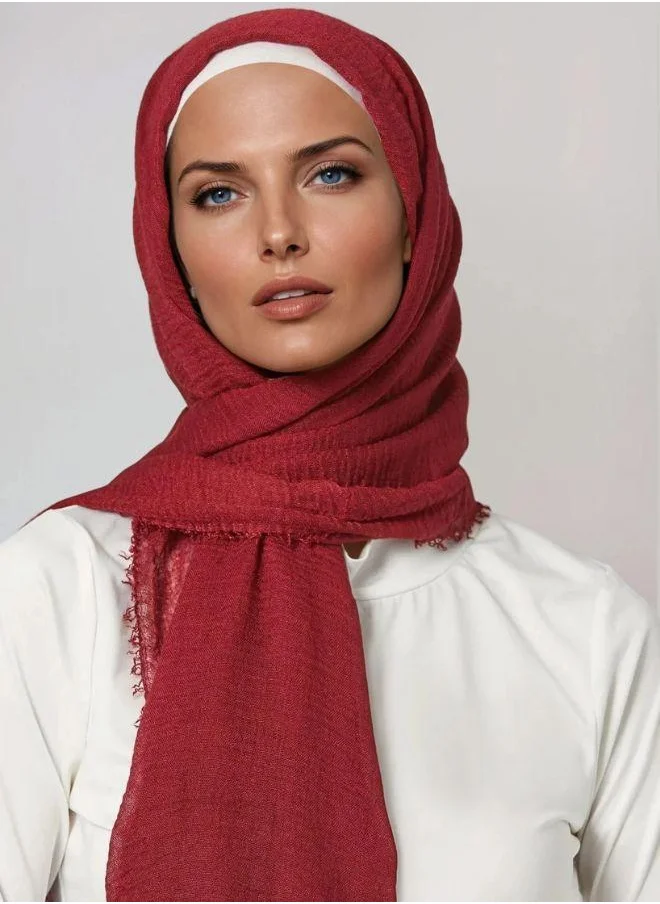 مشروع بلا اسم Cherry - Crinkle Organic Cotton Scarf