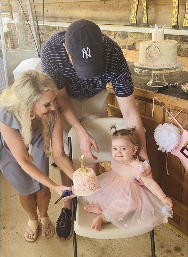 Glamulice Baby Girls Pink Flower Dress Infant First Birthday Outfit Wedding Bridesmaid Party Christmas Dresses 6-12 Peach Toddler Fancy Princess Photo Shoots Holiday Formal Tulle Ball Gown Event 6M - Image 2