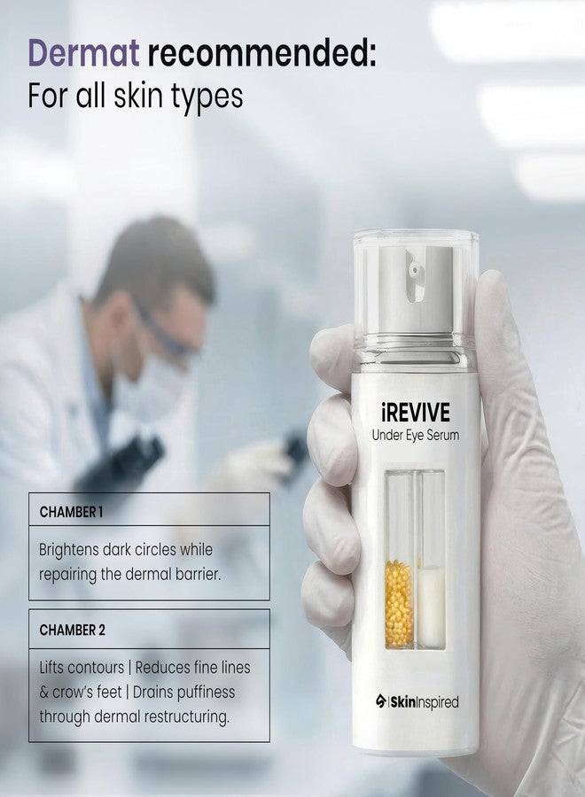 SkinInspired iREVIVE Dual Chamber Under Eye Serum | 15% Encapsulated Kojic Acid + Matrixyl 3000 | Dark Circle, Pigmentation, Puffiness & Fine Line | Brightening, Lifting & De-Puffing Eye Treatment | 24ml - Image 5