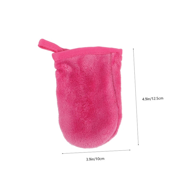 Soft Reusable Makeup Remover Gloves 6 Pack For Sensitive Skin In White Rose Red Pink - Image 3