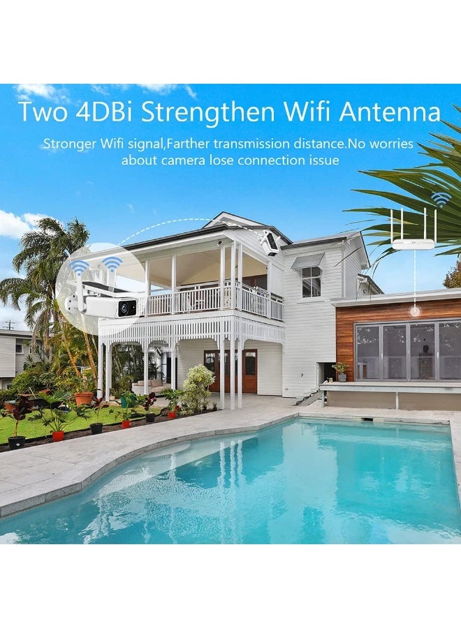 Solar-Powered Outdoor Security Camera 1080P Wireless WiFi with Rechargeable Battery, PIR Motion Detection, Night Vision, Two-Way Audio, IP66 Waterproof - Image 2