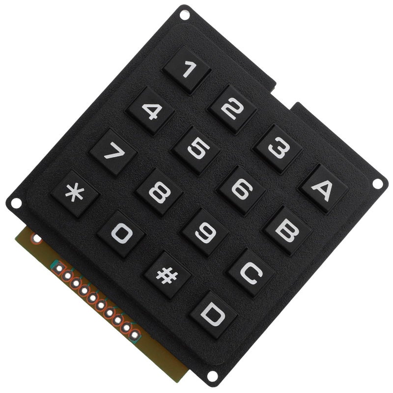 16 Key Matrix Array Keypad Switch Module Tactile Button Keyboard For Industrial Microcontroller Electronics Assembly Computer Peripheral Integration Black - Image 2