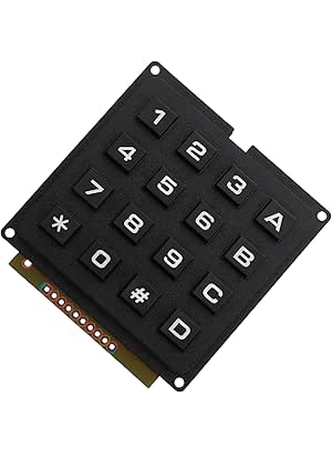 16 Key Matrix Array Keypad Switch Module Tactile Button Keyboard For Industrial Microcontroller Electronics Assembly Computer Peripheral Integration Black - Image 1