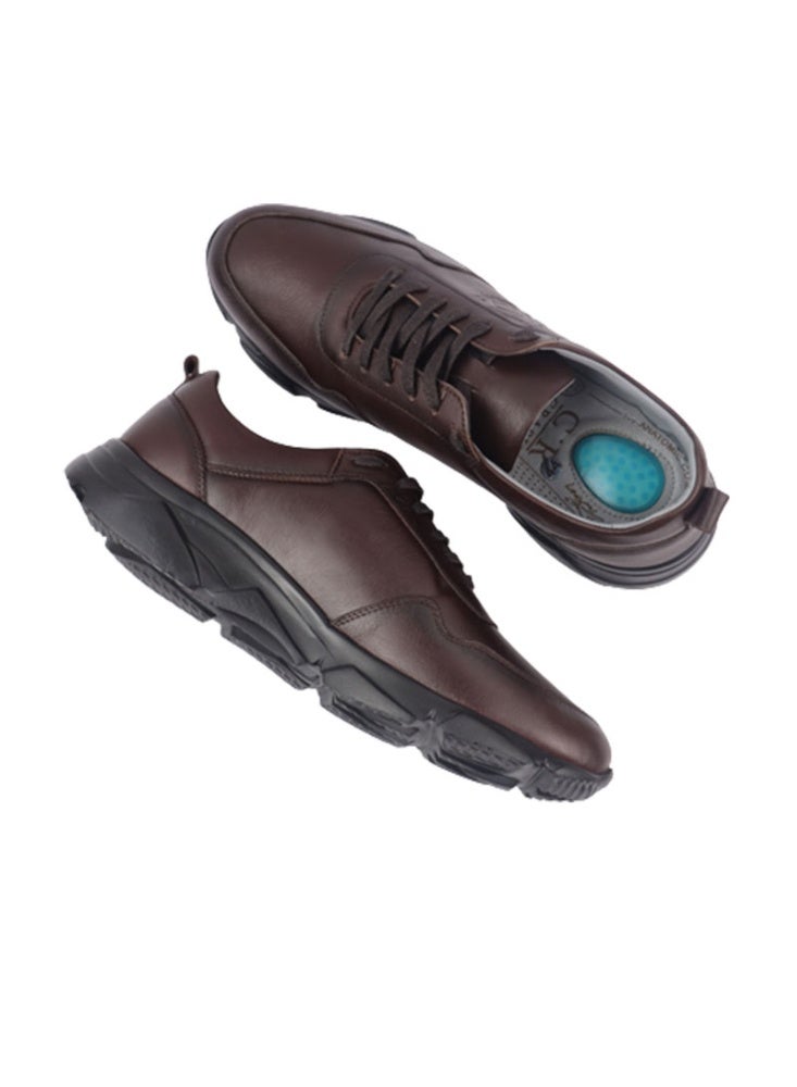 Crash Genuine Leather Men Sneaker - Brown - Image 2