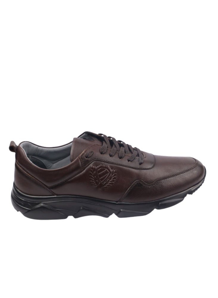 Crash Genuine Leather Men Sneaker - Brown - Image 3