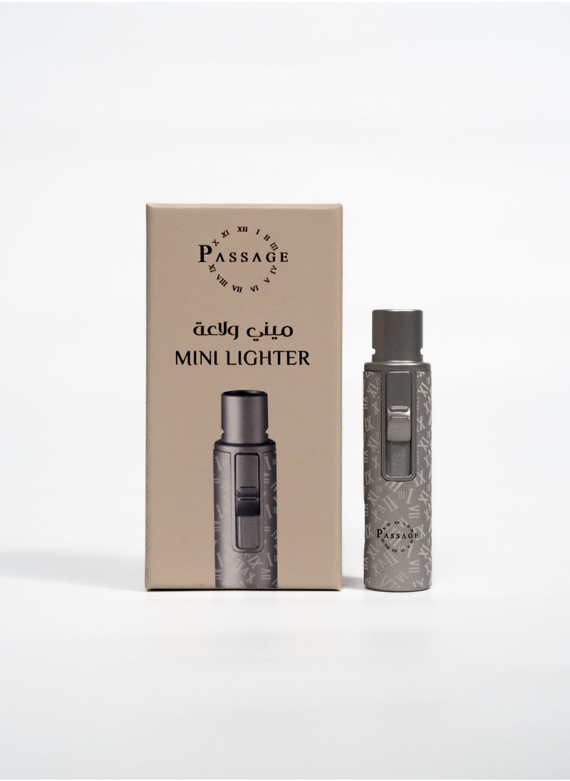 Passage - PASSAGE Mini Jet Flame Lighter - Portable Refillable Lighter for Oud,Grill, BBQ, Camping - Windproof and Durable Silver - Image 1