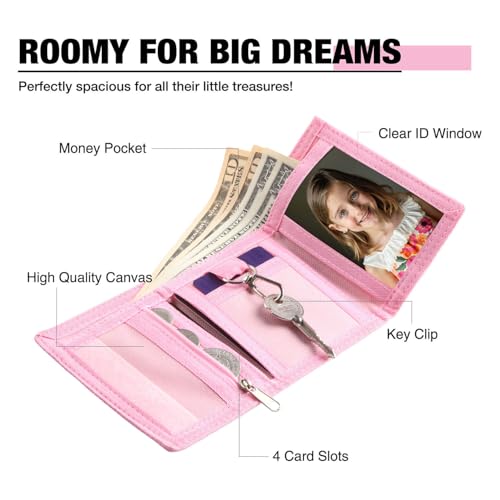 Amutta 3 Pieces Kids Wallet for Girls and Women - Little Girls' RFID Rainbow Wallet With Magic Sticker, Coin Pocket - Teen Gift Ideas - Image 2