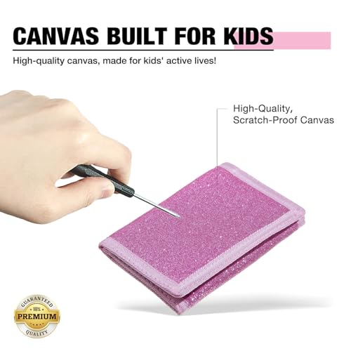 Amutta 3 Pieces Kids Wallet for Girls and Women - Little Girls' RFID Rainbow Wallet With Magic Sticker, Coin Pocket - Teen Gift Ideas - Image 3