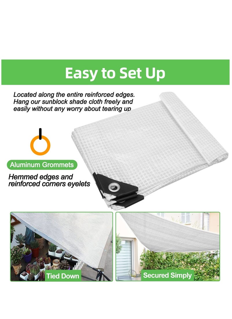 Y&D - Glass Clear Tarpaulin Heavy Duty Tarp with Reinforced Eyelets Thick PVC Waterproof Transparent Premium Quality Cover for Outdoor Camping Sheet - Image 1