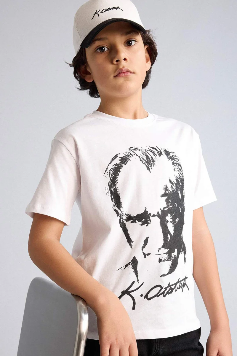 DeFacto Boy Atatürk Print T-Shirt