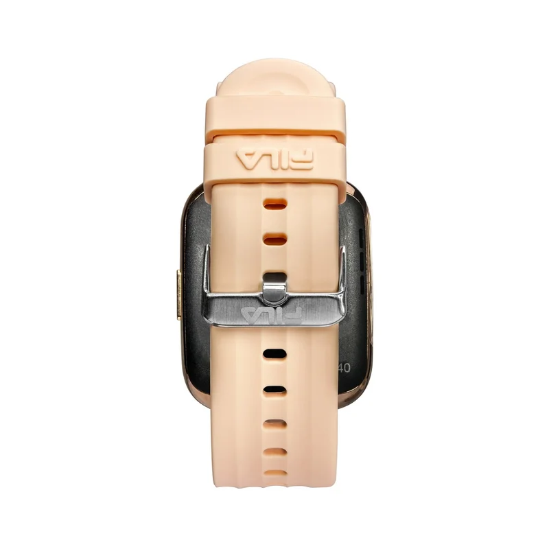 FILA Unisex Smartwatch Gold/Peach with Extra (Black) Silicone Strap - 45mm