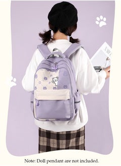 DUNISO Girl's School Backpack Waterproof Book Bag with Compartments for Teen Girl Kid Students Elementary School Kids' School Bag With Large Capacity and Reflective strip  - Image 2