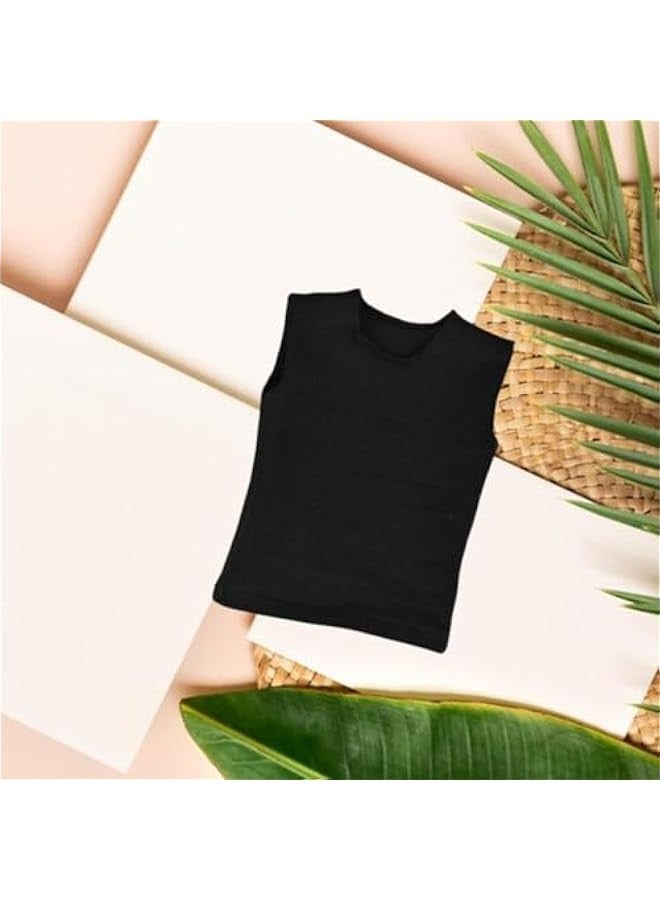 1/6 Male Figure T Shirt Sleeveless Vest Outfits Short Sleeve Doll Clothes Mini for 12 inch Accs Male Action Figures Dress up, Black  - Image 2