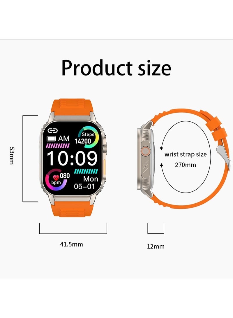 AROAQ G41 Smart Bracelet with 2.01 Inch Display IP67 Waterproof Smartwatch with Bluetooth Calling Heart Rate Monitoring Non-Invasive Blood Glucose HRV and MET Tracking - Image 3