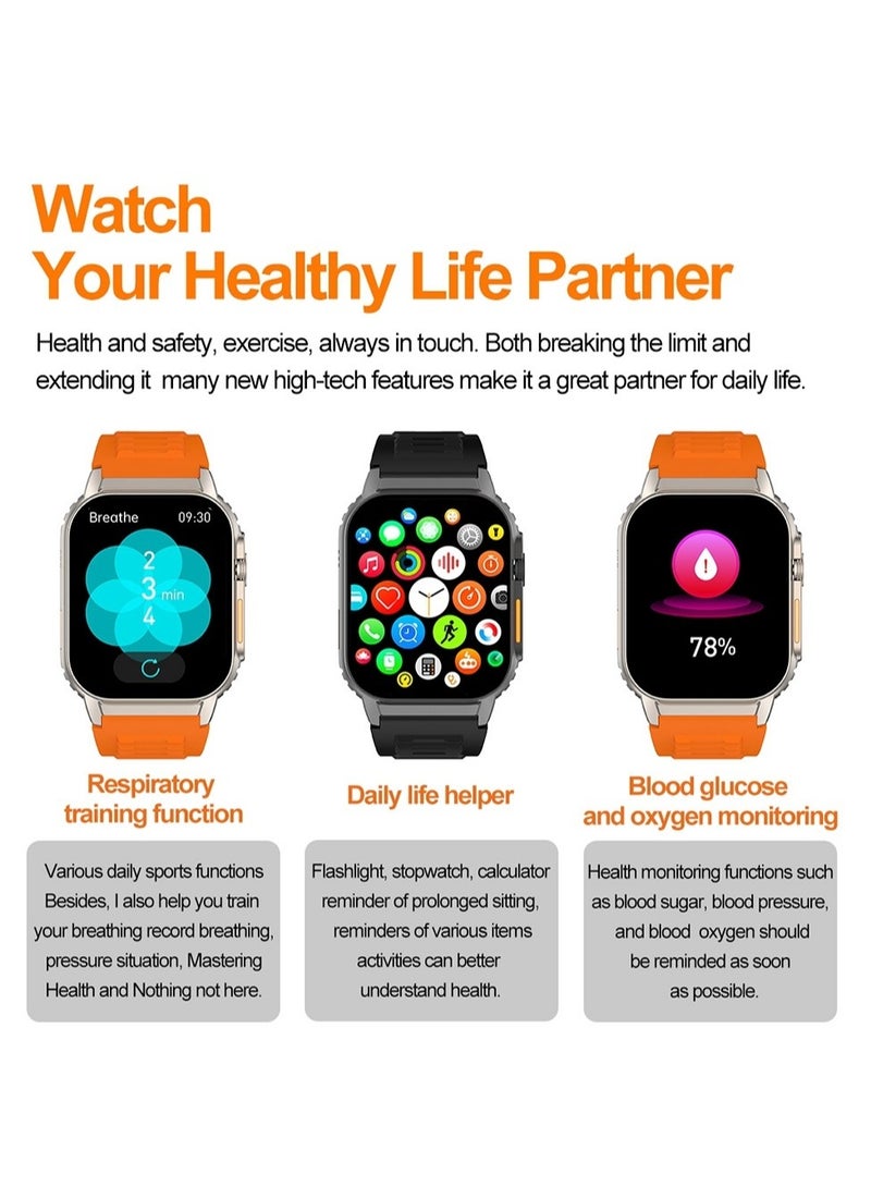 AROAQ G41 Smart Bracelet with 2.01 Inch Display IP67 Waterproof Smartwatch with Bluetooth Calling Heart Rate Monitoring Non-Invasive Blood Glucose HRV and MET Tracking - Image 5