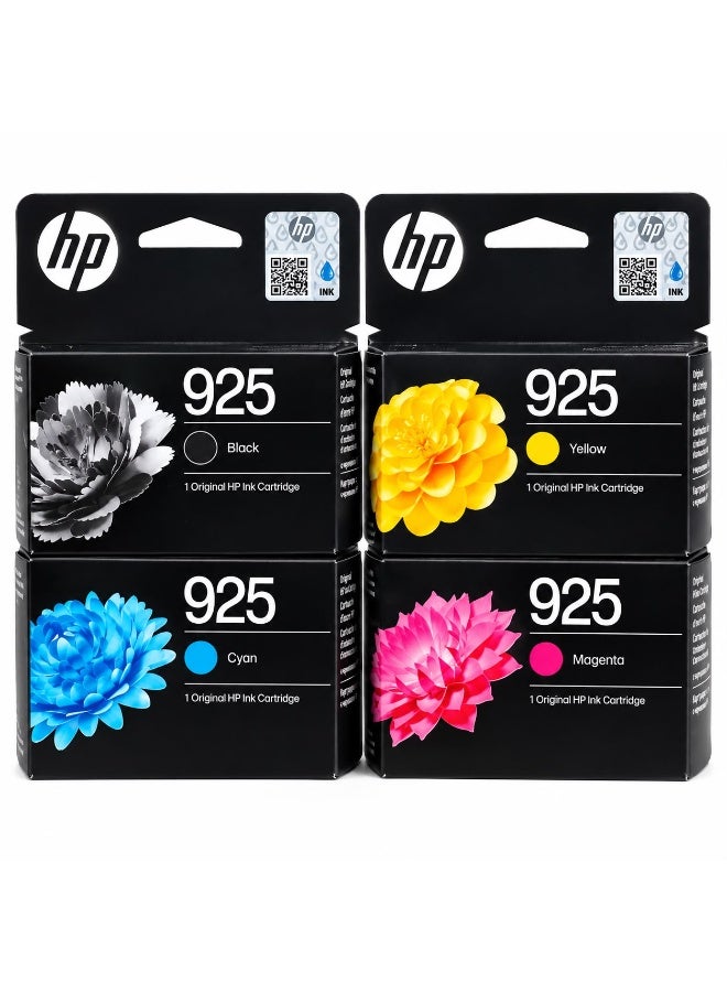 Original HP 925 Ink Cartridge Set for 8120,8130 series Black, Cyan, Yellow, Magenta