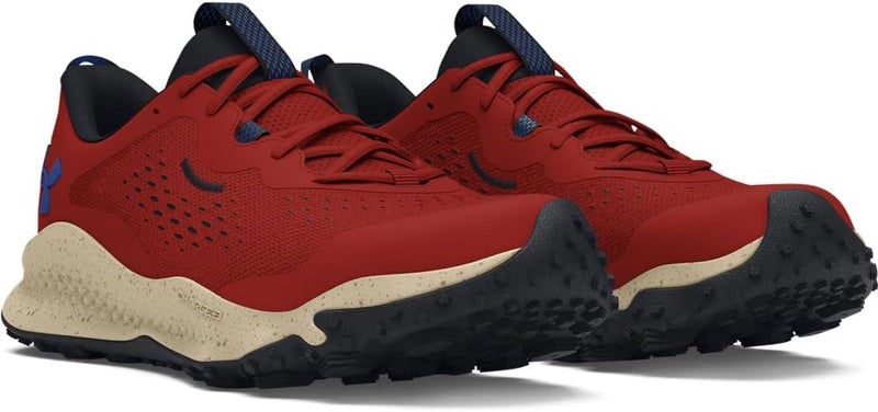 UNDER ARMOUR أحذية الجري النسائية من أندر أرمور تشارجد مافن - برتقالي أرضي/أسود/أزرق تقني - Image 2