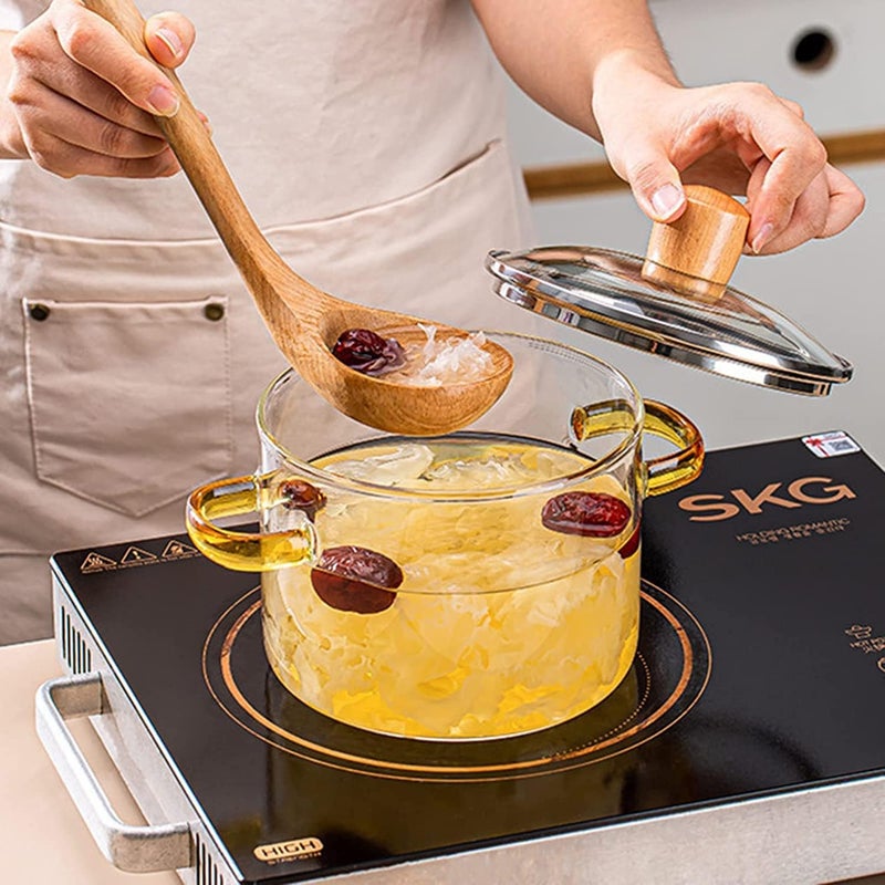 Incrizma Glass Saucepan With Cover16L HeatResistant Glass Stovetop Pot And Pan With LidThe Best Handmade Glass Cookware Set Cooktop Safe For Pasta NoodleSoupMilkBaby Food1500 MlPolished - Image 4