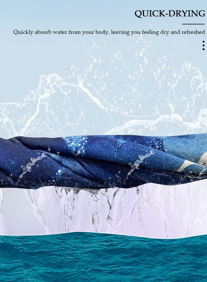 DUNISO رداء حمام بغطاء رأس للكبار، بونشو من الألياف الدقيقة بغطاء رأس، بونشو سريع الجفاف لركوب الأمواج، بونشو خفيف الوزن للسباحة للرجال والنساء منشفة شاطئ بغطاء رأس للرياضات المائية في الهواء الطلق - Image 3